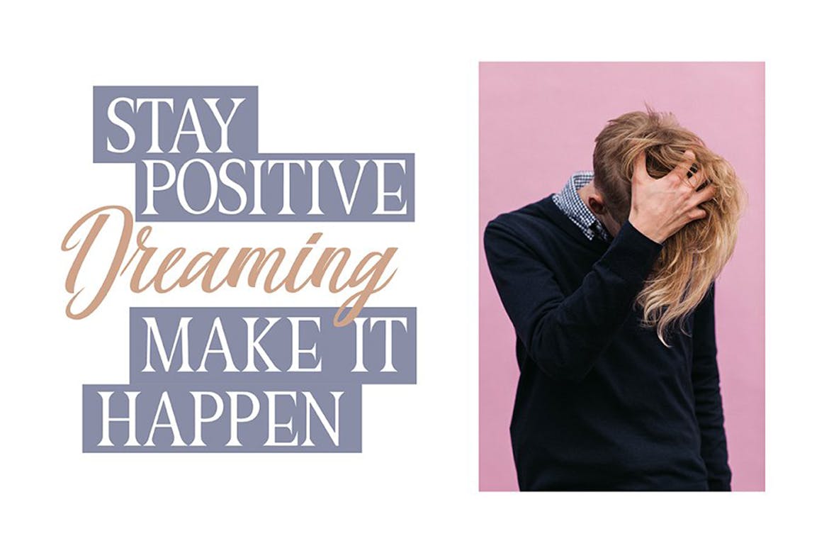 笔刷手写英文字体设计&版式设计衬线字体 Berlin Script + Great Serif插图(3)