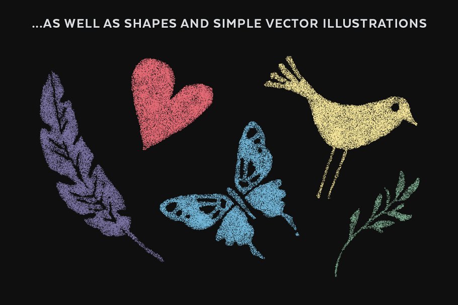 粉笔画黑板画绘画效果AI动作 Chalkbox – Illustrator Actions插图(3)