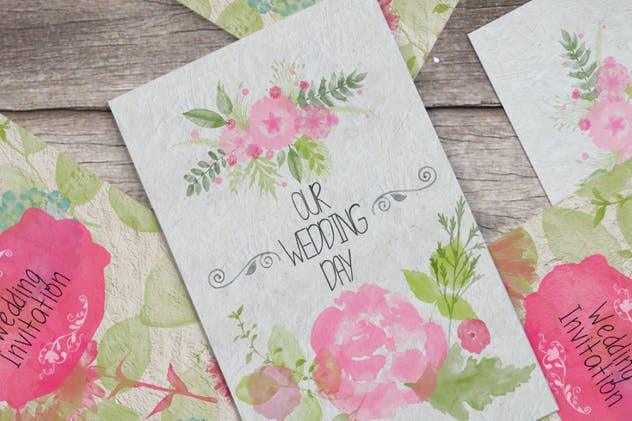 水彩花卉PS印章画笔笔刷 Floral Watercolor PS Stamp Brushes插图(2)