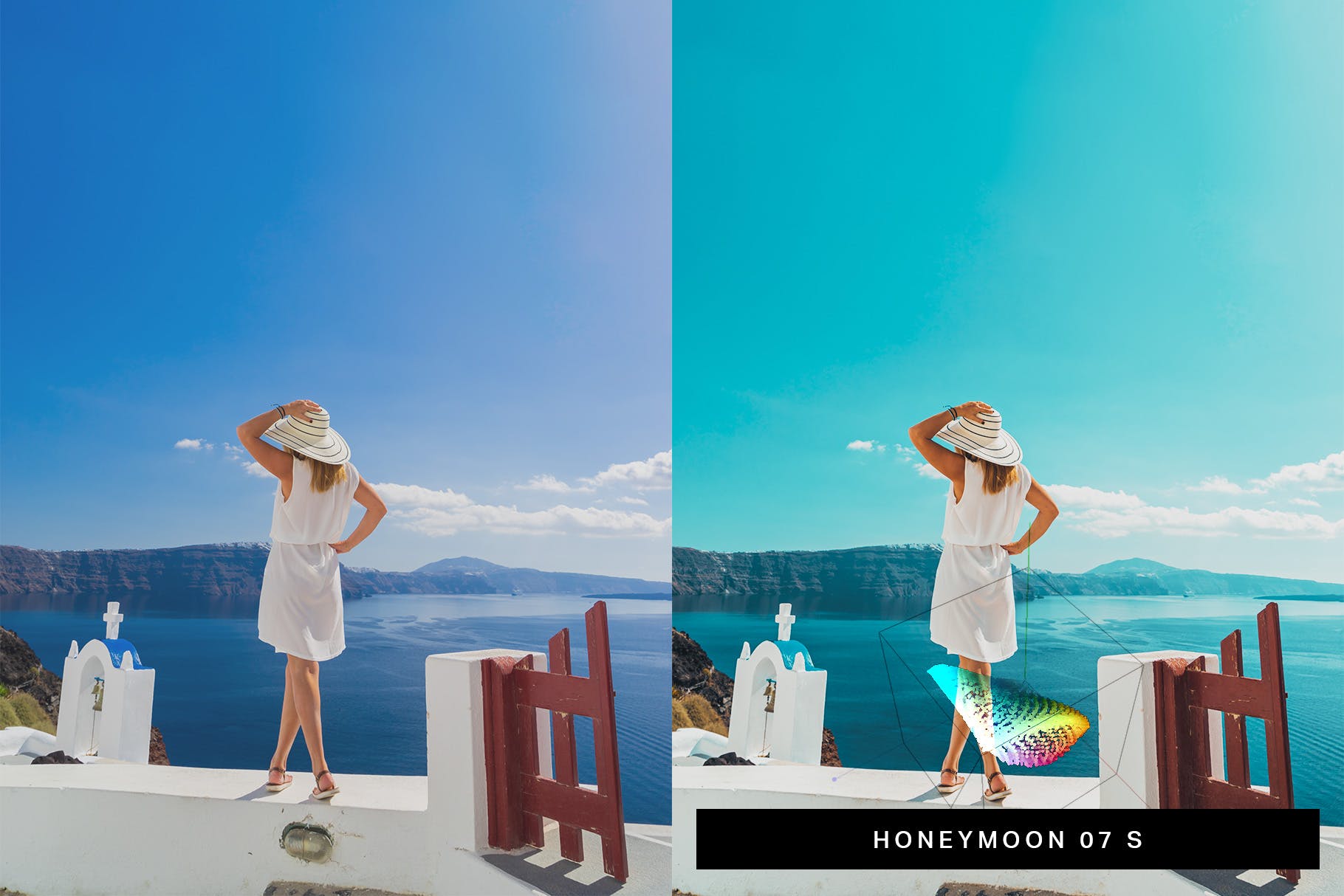 50种美丽鲜艳蓝色调照片滤镜素材库精选LR预设 50 Santorini Lightroom Presets and LUTs插图(3)