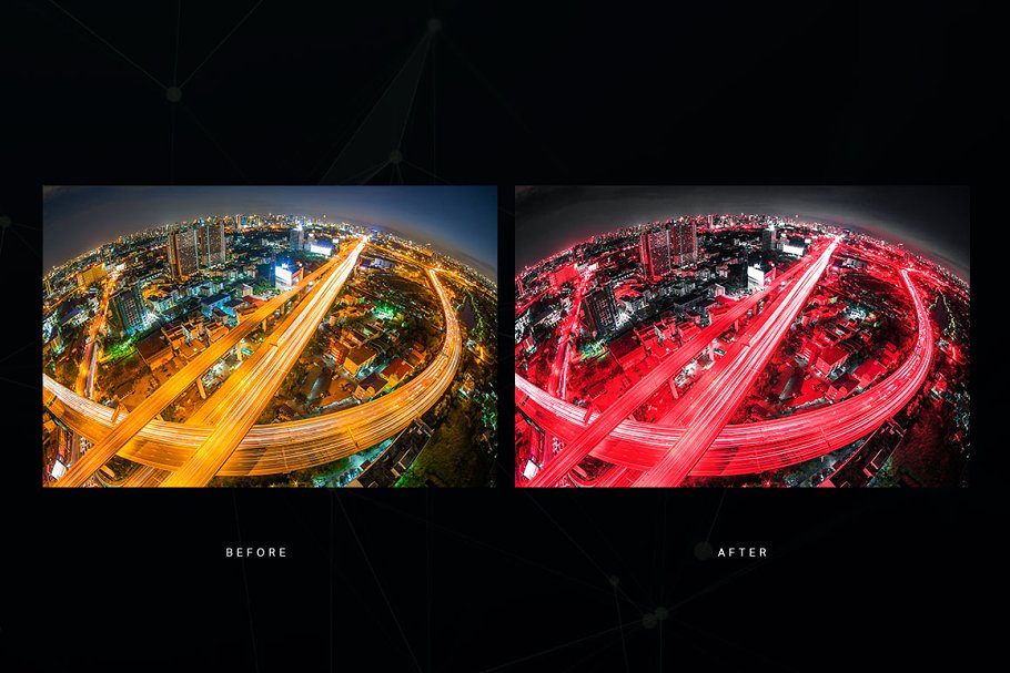 城市夜景照片滤镜PS动作 Dystopian Photoshop Actions插图(7)