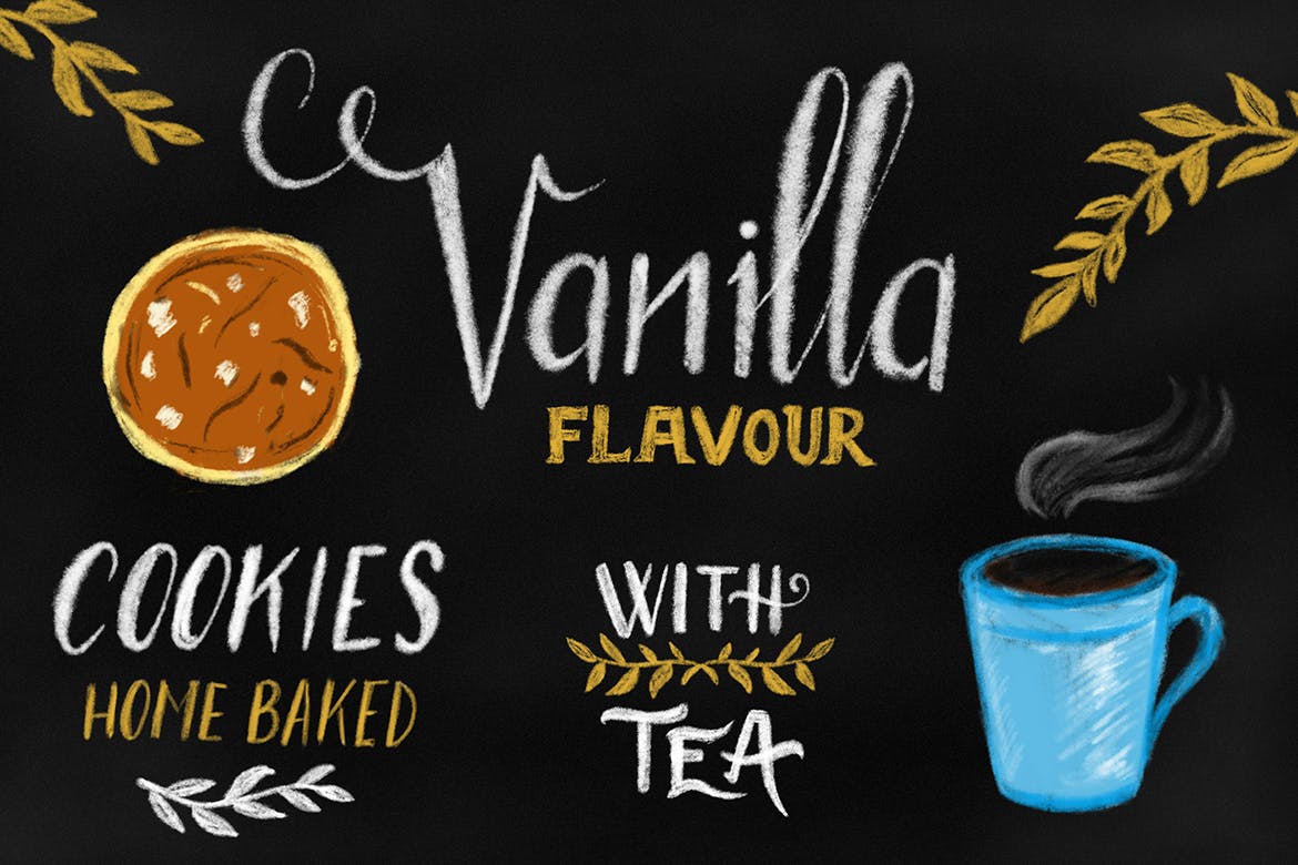 高品质字母/绘图粉笔画风格Procreate笔刷 Chalk Letterer Box for Procreate插图(1)