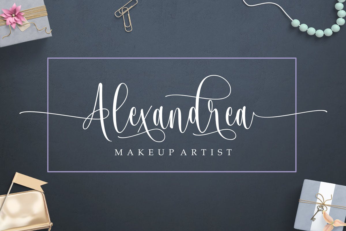 梦幻连笔英文书法字体 Josephira Fancy Script Font插图(1)