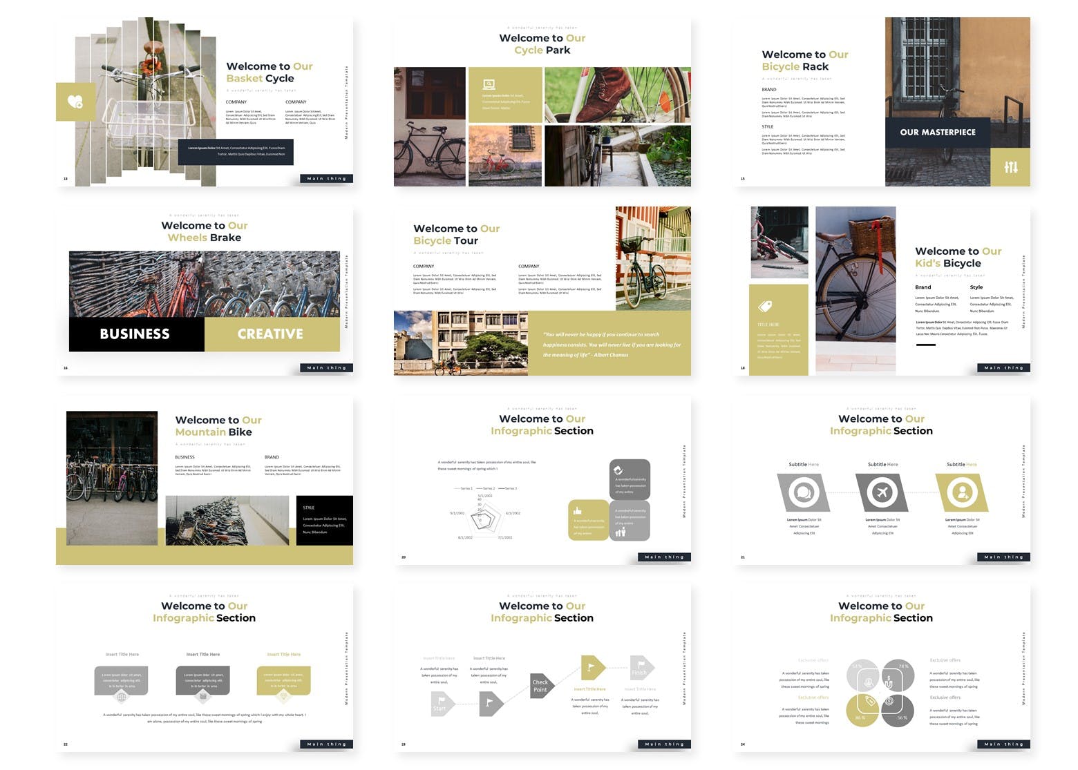 自行车品牌宣传推广Keynote幻灯片模板 Cycle – Keynote Template插图(2)