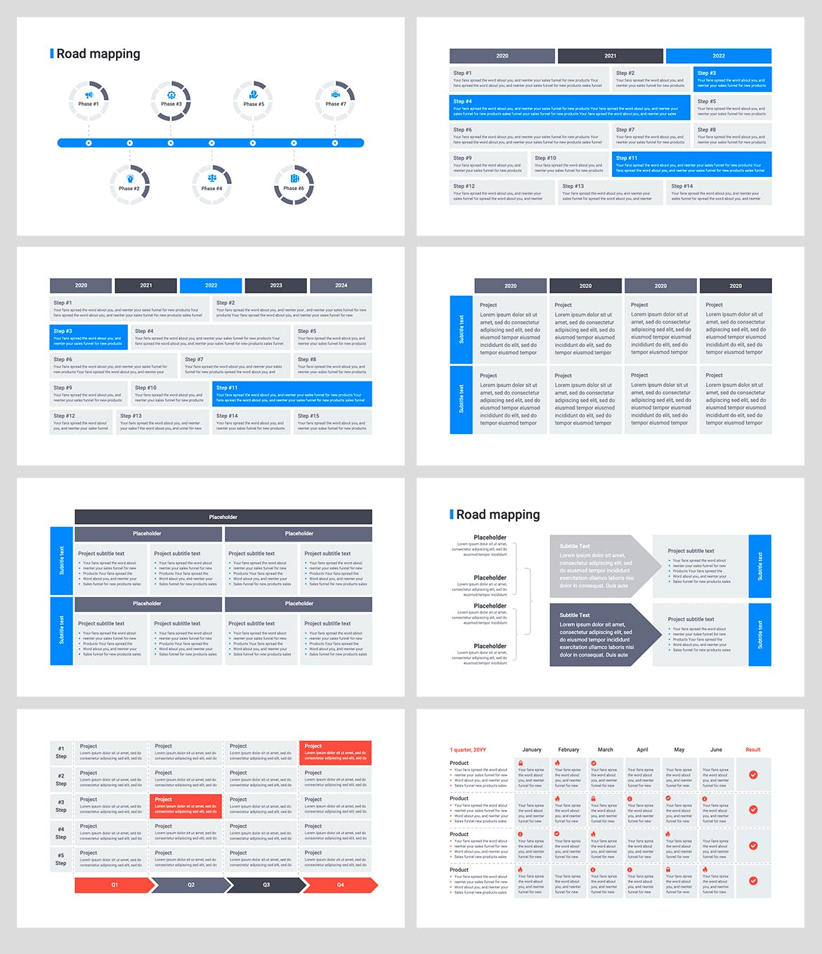 产品路线规划谷歌幻灯片设计模板 Product Roadmap Google Slides插图(5)