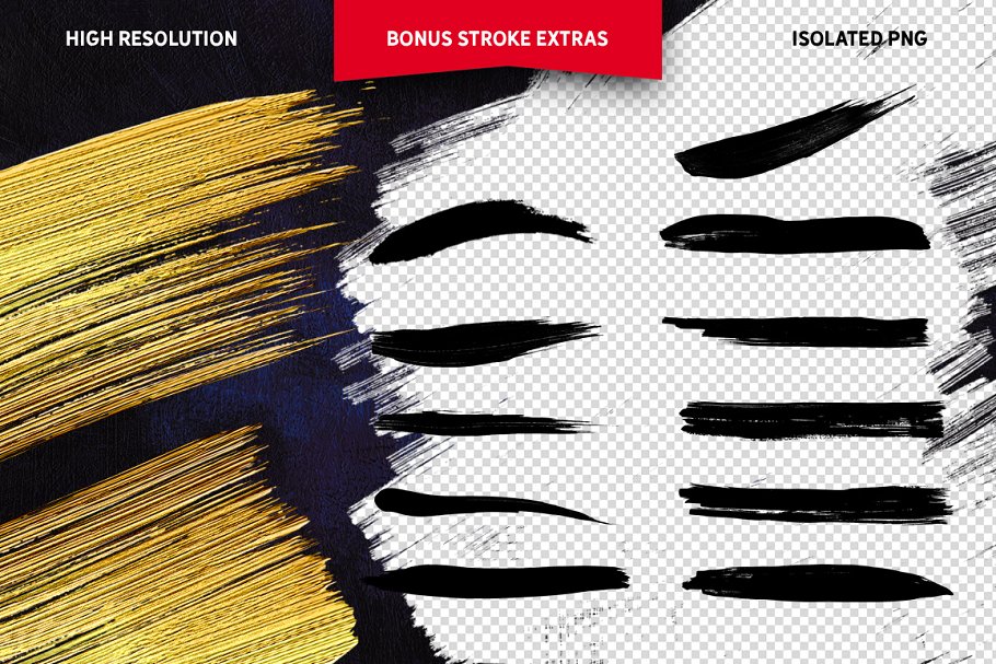 浮雕&扁平金属效果图层样式大合集 Gold Paint Effect for Photoshop插图(11)