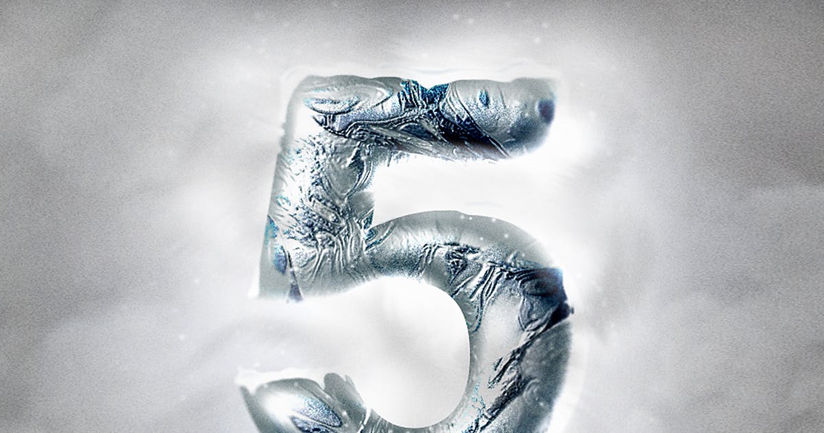 冰雪冰冻效果图层样式PSD分层模板 Ice Chrome Photoshop Layer Styles插图