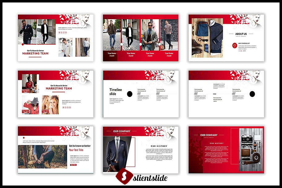 时尚服装类极简主义的keynote幻灯片模板下载Fashion Keynote Template[key]插图(2)