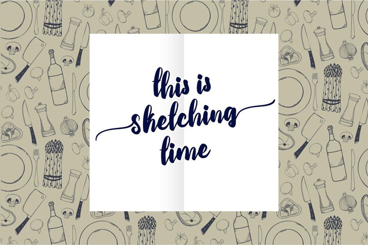 可爱毛笔手绘英文笔刷艺术字体下载 Priscillia Script插图(5)