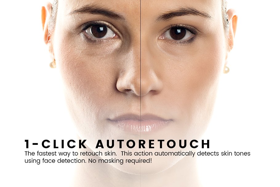 快速给美女皮肤磨皮美颜PS动作  Frequency Separation PS Actions插图(1)