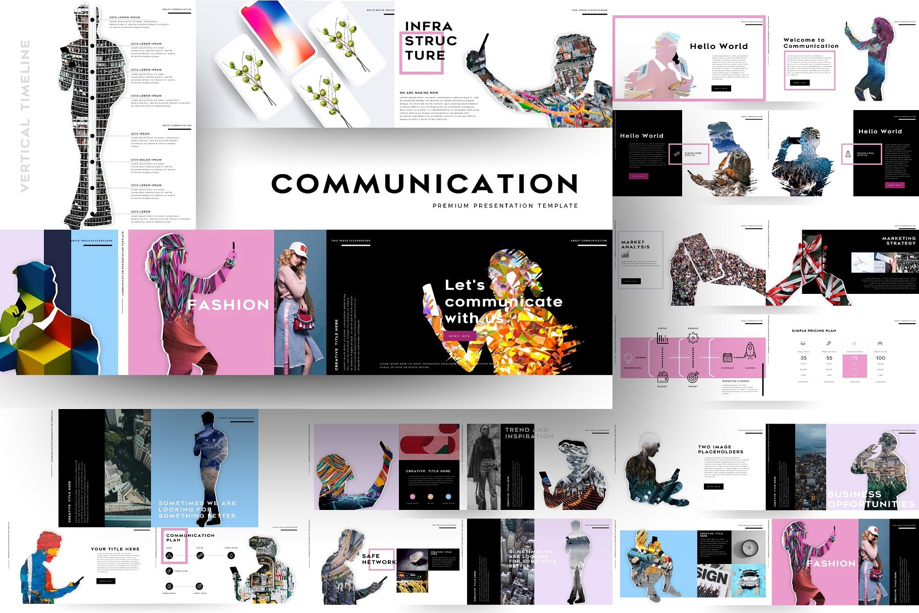 12合1创意极简的幻灯片模板合辑下载 12-IN-1 Creative PowerPoint Bundle [pptx]插图(10)