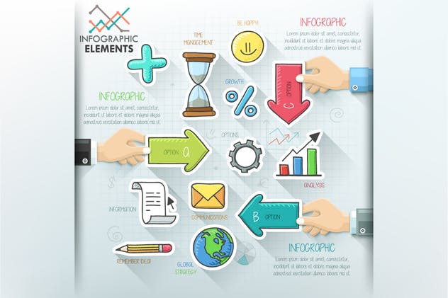 团队协作团队建设信息图表矢量素材 Teamwork Infographics插图(4)