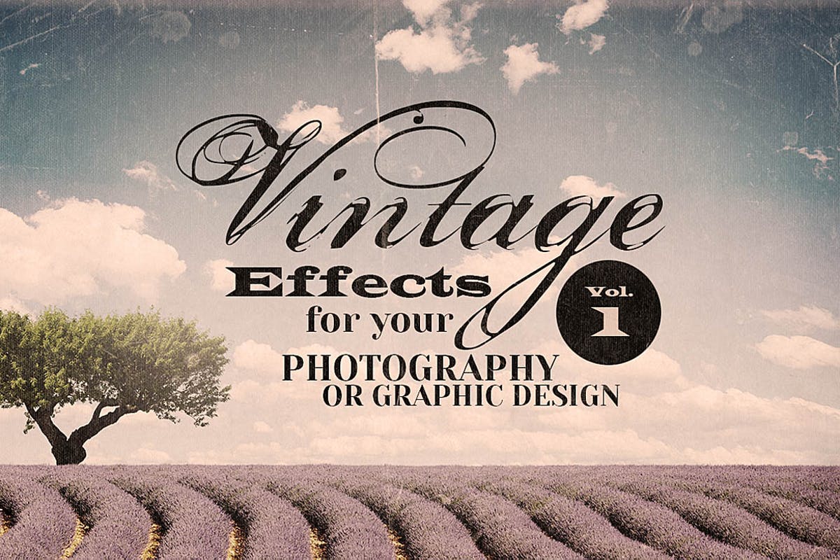 复古艺术照效果PS图层样式 Vintage Effects for Photo or Designs插图