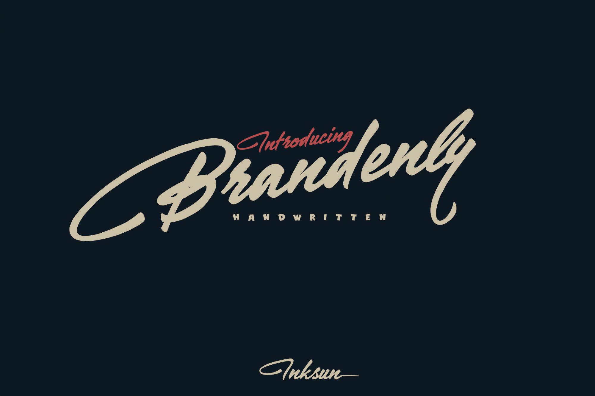 钢笔签名英文手写字体下载 Brandenly Handwritten Font插图