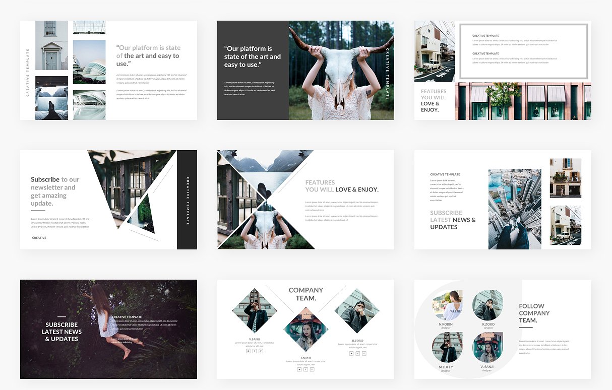 134页独特极简的谷歌幻灯片模板下载[ppt,pptx]插图(2)