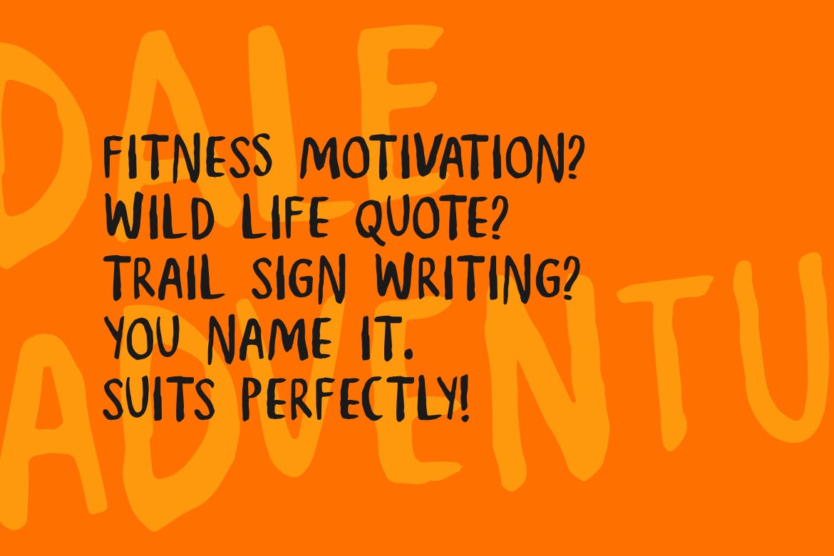 个性不规则笔画英文无衬线字体素材库精选 Dale Adventure – Exploration Font插图(6)