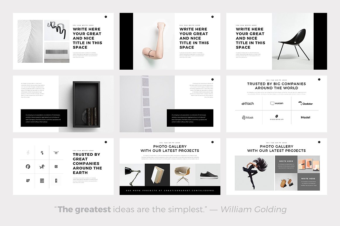 专业极简的谷歌幻灯片模板下载[pptx]插图(6)