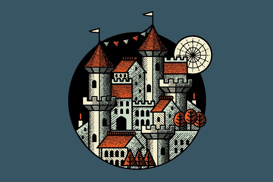 复古线条纹理AI笔刷 Finest Vintage – Illustrator Brushes插图(5)