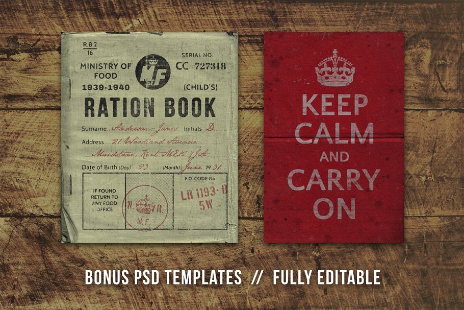 复刻一战二战时期兵役海报模板图层样式 National Service – War Posters Kit插图(4)