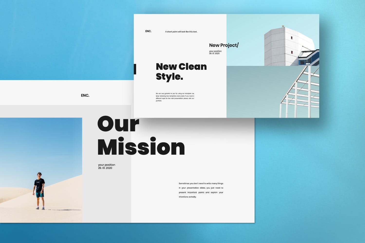 极简主义设计风格建筑设计商业服务素材库精选PPT模板 ENCORE – Minimal Business Powerpoint插图(7)