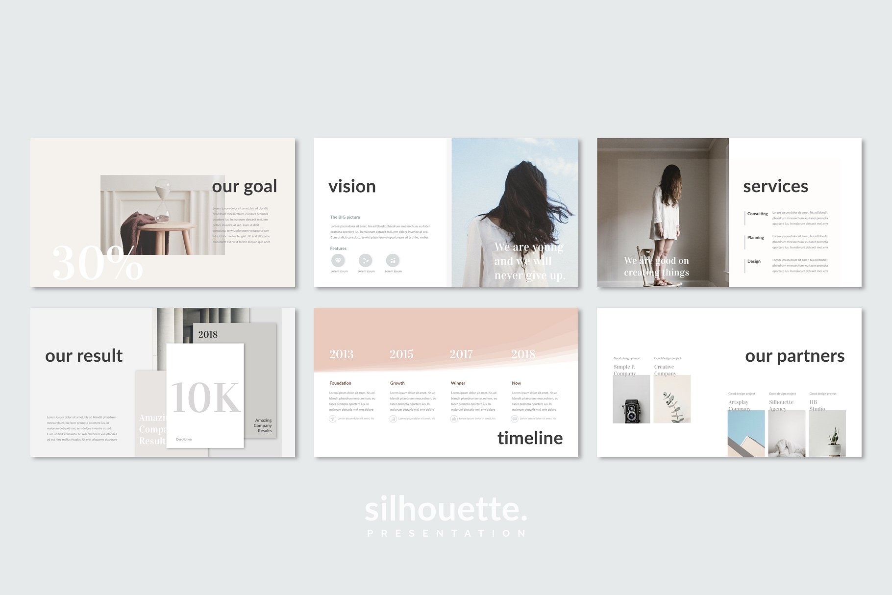 Silhouette PowerPoint Template 专业优雅的展示商业计划的PPT模板下载[pptx,ppt]插图(9)