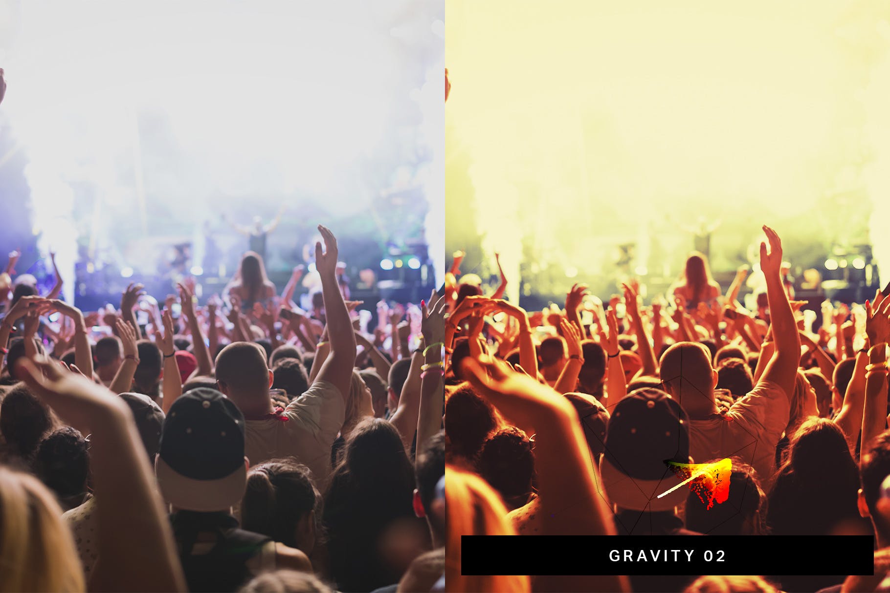 50款音乐节/演唱会等夜间表演场景照片素材库精选LR预设 50 Concert Lightroom Presets LUTs插图(4)