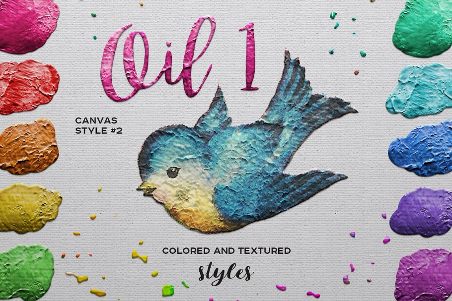 油画风格PS图层样式 Oil Painting Photoshop Layer Styles插图(3)