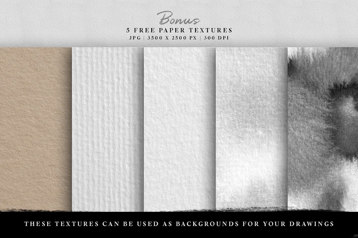 墨水水渍晕染笔刷 Ink Brushes – Photoshop version插图(3)