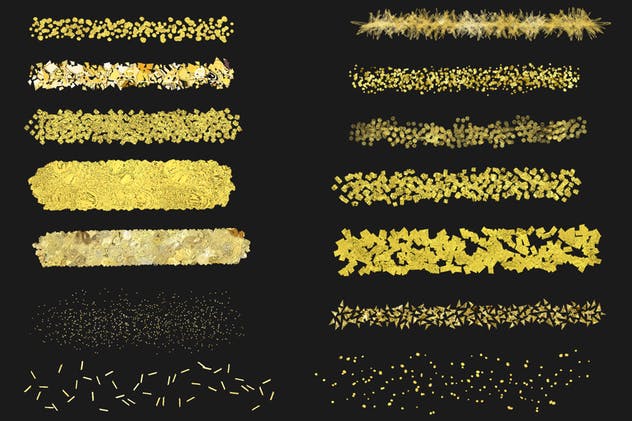 金漆闪闪图层样式、PS笔刷&纹理合集（2） Golden Era for Adobe Photoshop插图(9)