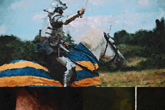 一键生成大师级逼真油画作品效果PS动作 Palette Knife Photoshop Action插图(11)