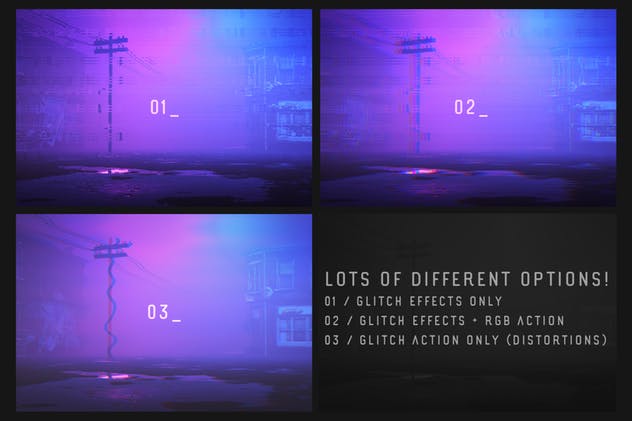 荧光灯管信号故障效果PS动作 Entropy Volume II Photoshop Glitch Effects插图(5)