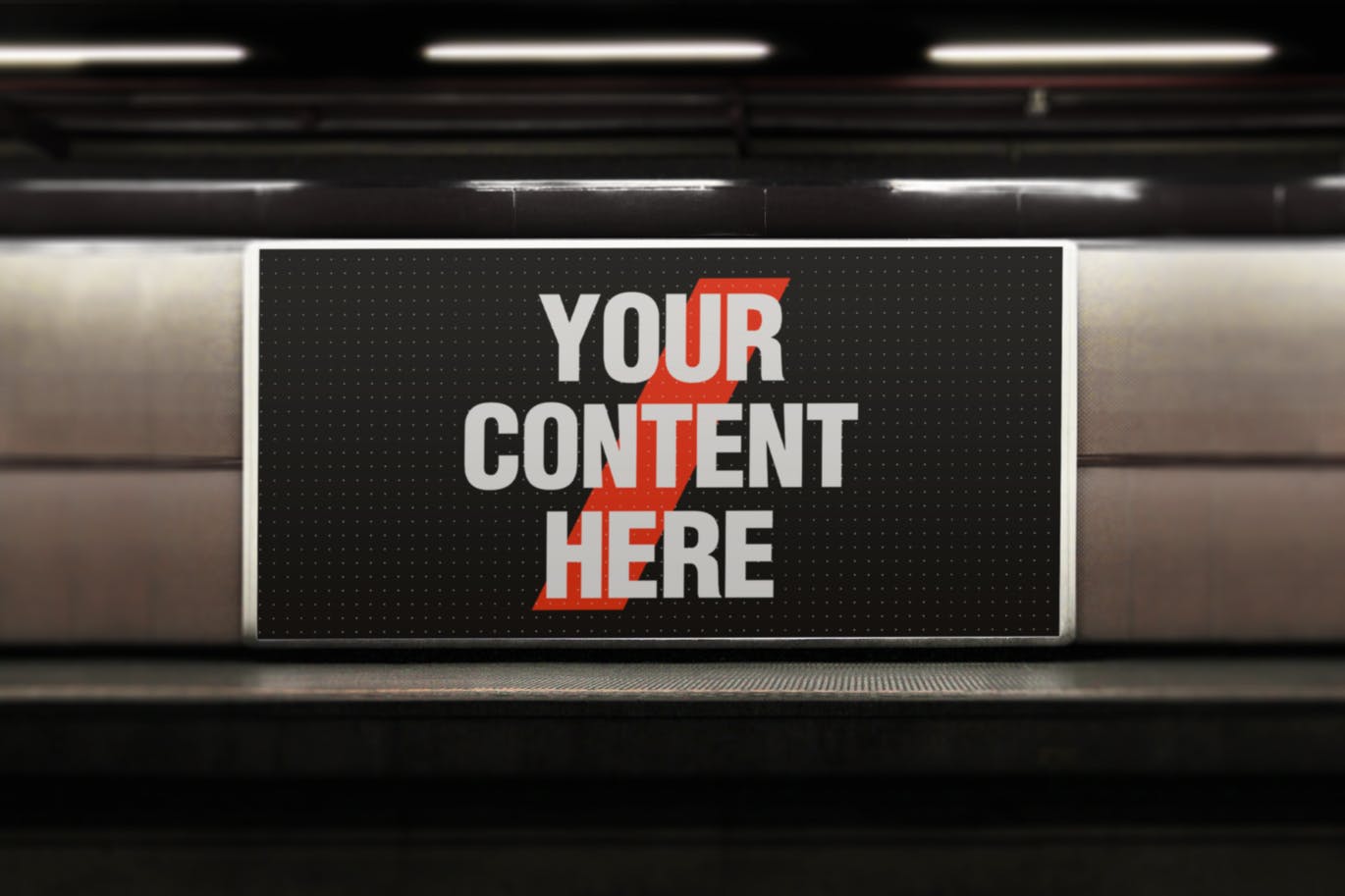 地铁灯箱广告牌效果图样机素材库精选 Subway Billboard Poster Mockup插图