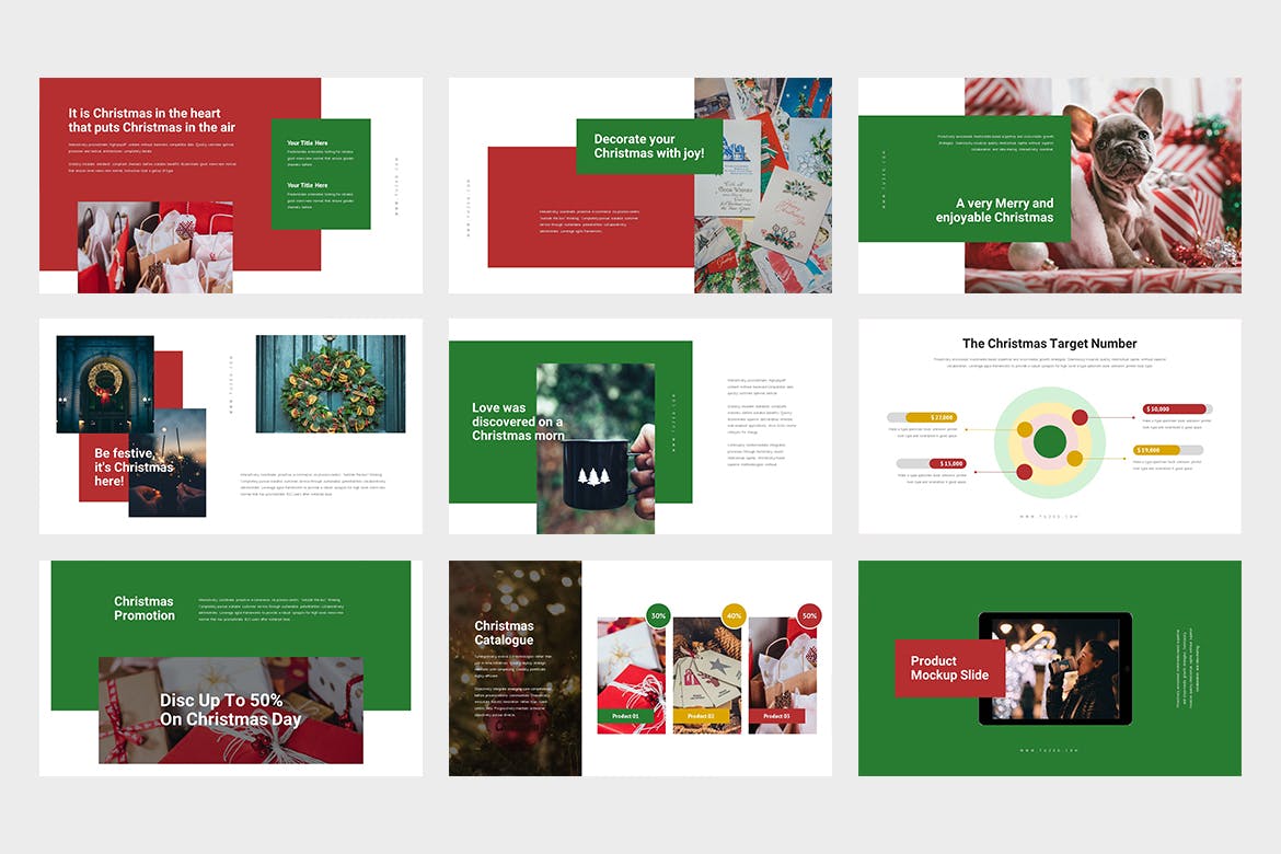 圣诞节活动促销主题Keynote幻灯片模板 Tuzeo : Christmas Event Promo Keynote插图(11)