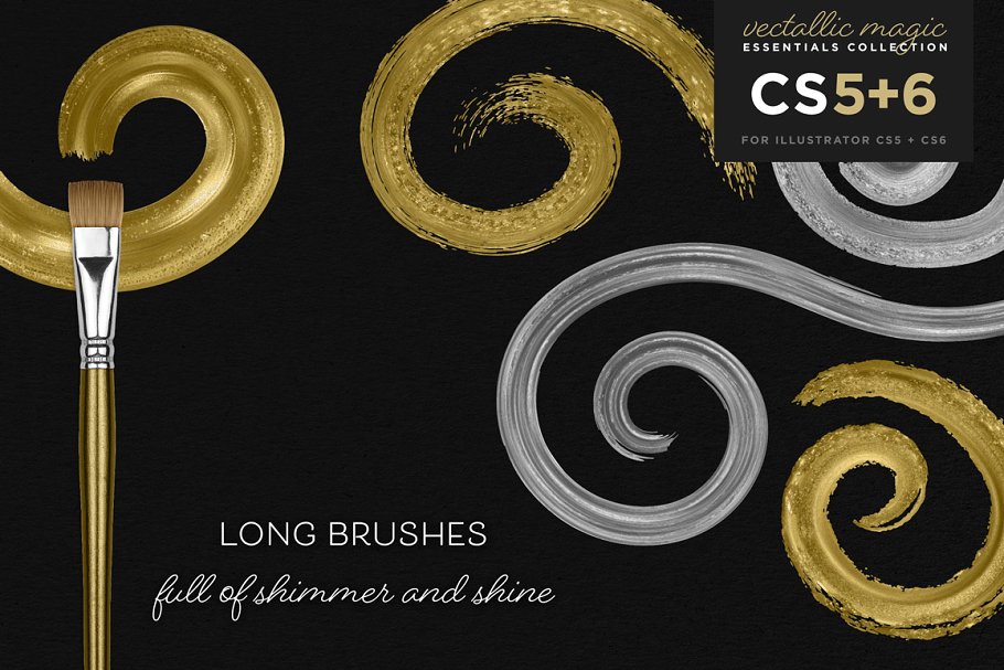 油画画笔笔画笔刷 Vectallic Magic CS5+6 Vector Brushes插图(6)