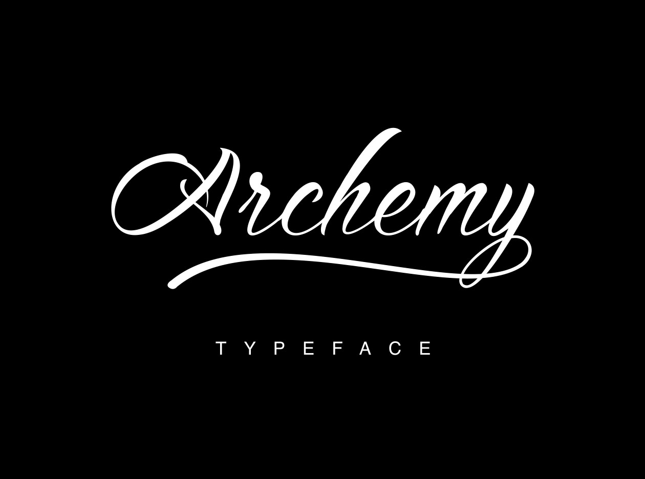 复古书法风格英文草书字体 Archemy Calligraphic Typeface插图