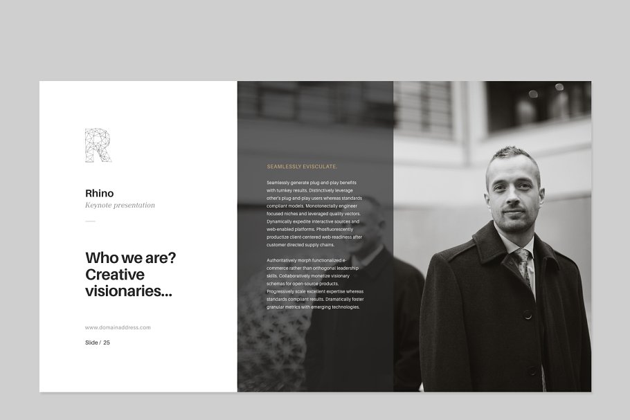 115+页企业产品团队介绍 Keynote 幻灯片模板 RHINO Keynote Presentation Template插图(3)