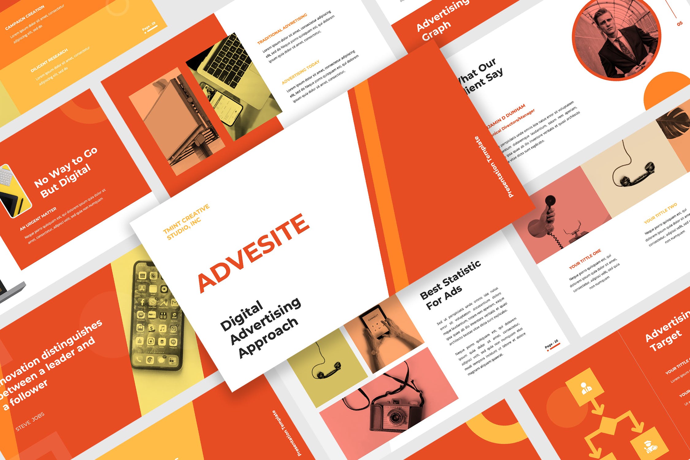 广告业务部门工作报告/项目规划素材库精选谷歌演示模板 Advertise – Google Slide Presentation插图