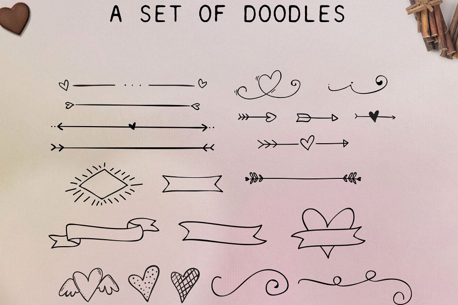 情人节主题适用的背景叠层 Valentine Textures/Overlays Set插图(6)