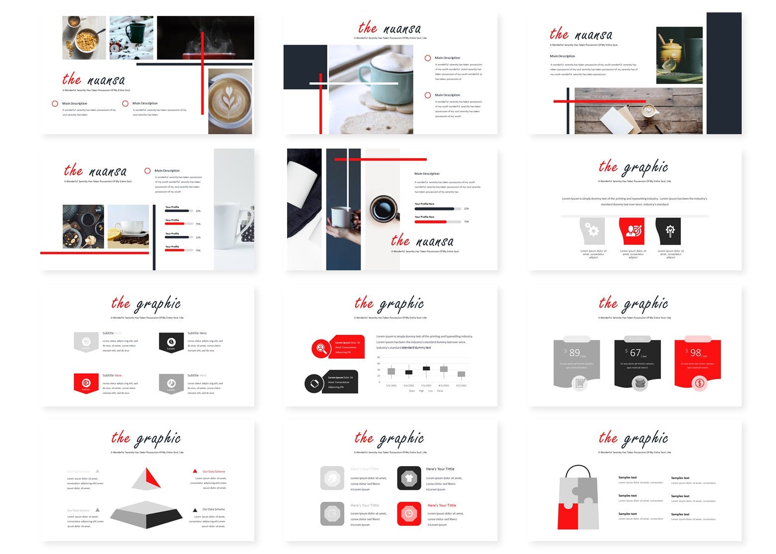 咖啡/咖啡厅品牌推广PPT设计模板 Nuansa – Powerpoint Template插图(2)