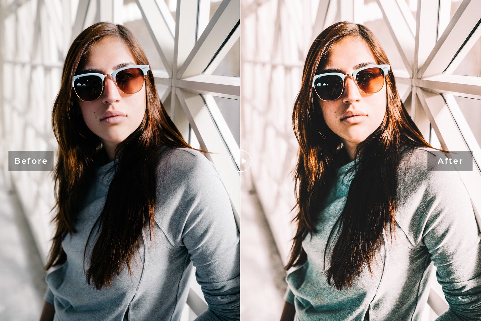 古铜色肤色滤镜Lightroom照片调色预设 Seashell Mobile & Desktop Lightroom Presets插图(3)