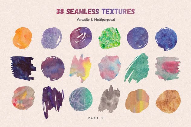 超级水彩绘画设计师工具包[ps水彩笔刷/样式/纹理] Artistic Studio: Watercolor Toolkit插图(1)