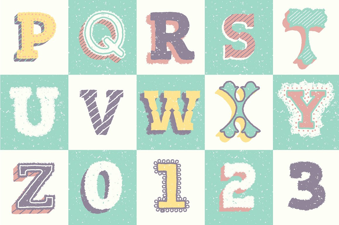 铅笔手绘风格图层样式 The Hand-drawn Pencil Type Tool Kit插图(8)