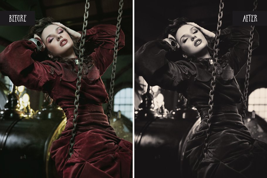 黑白照片风格 PS 动作 Black & White actions for Photoshop插图(10)