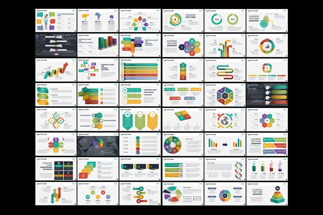 时尚简约商务大数据keynote幻灯片演示模板（key）插图(12)