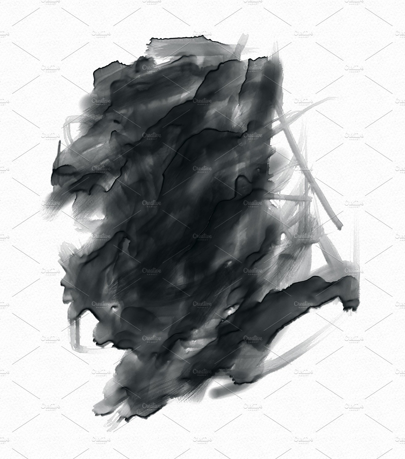 素材库下午茶：30个高品质的手绘水彩风格的PS画笔笔刷插图(7)