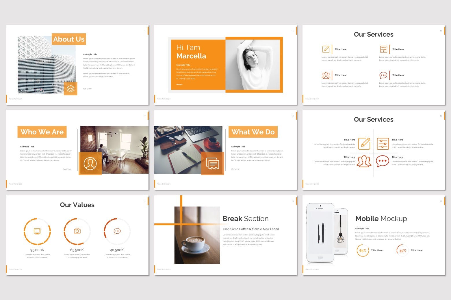 室内装饰设计公司介绍PPT模板下载 Naco – Powerpoint Template插图(2)