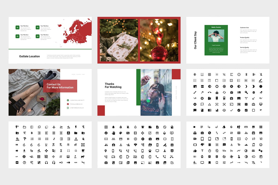 圣诞节促销活动策划方案PPT幻灯片素材 Tuzeo : Christmas Event Promo Powerpoint插图(6)