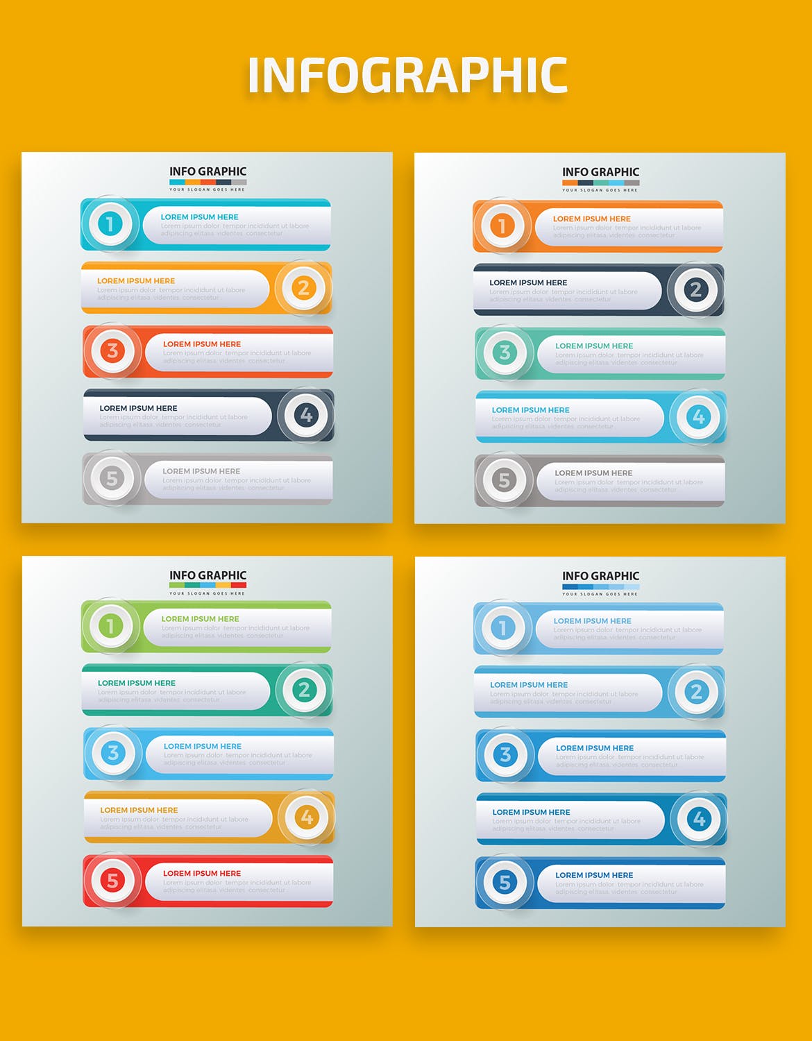 要点说明/重要特征信息图表矢量图形素材库精选素材v8 Infographic Elements Design插图(1)