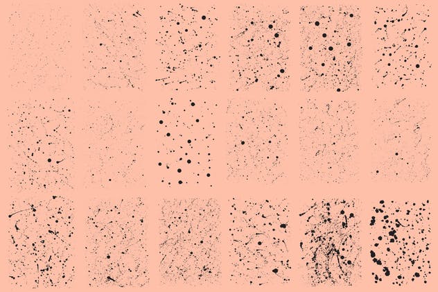 油画污迹癍迹肌理纹理层叠滤镜PSD分层模板 Action Painting Textures插图(4)