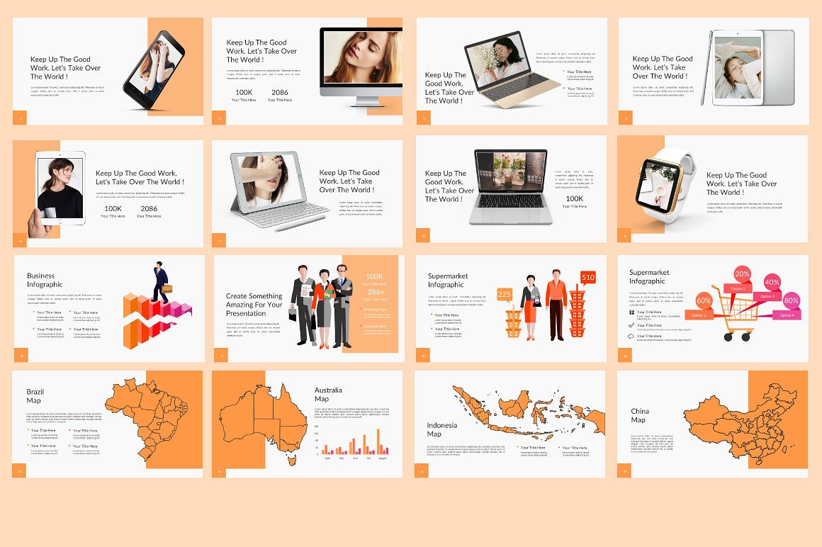 时尚服装品牌创意商业ppt模板插图(4)